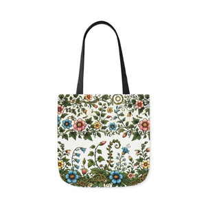 Pastel Floral Canvas Tote - Polyester Everyday Bag - Dipaliz - Bags