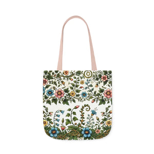 Pastel Floral Canvas Tote - Polyester Everyday Bag - Dipaliz - Bags