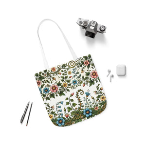 Pastel Floral Canvas Tote - Polyester Everyday Bag - Dipaliz - Bags