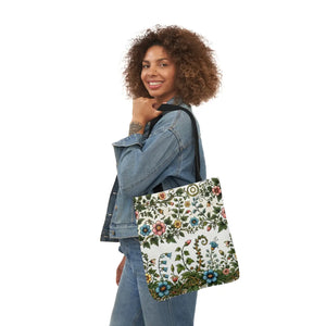 Pastel Floral Canvas Tote - Polyester Everyday Bag - Dipaliz - Bags