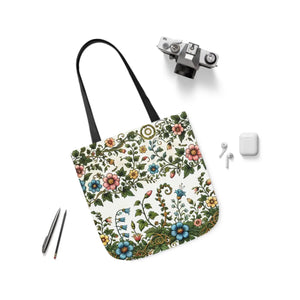 Pastel Floral Canvas Tote - Polyester Everyday Bag - Dipaliz - Bags