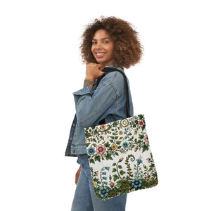 Pastel Floral Canvas Tote - Polyester Everyday Bag - Dipaliz - Bags