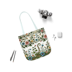 Pastel Floral Canvas Tote - Polyester Everyday Bag - Dipaliz - Bags