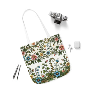 Pastel Floral Canvas Tote - Polyester Everyday Bag - Dipaliz - Bags