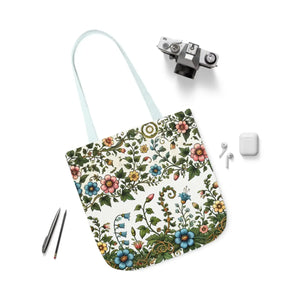 Pastel Floral Canvas Tote - Polyester Everyday Bag - Dipaliz - Bags