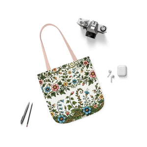 Pastel Floral Canvas Tote - Polyester Everyday Bag - Dipaliz - Bags