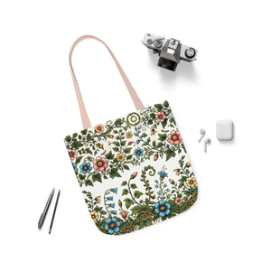Pastel Floral Canvas Tote - Polyester Everyday Bag - Dipaliz - Bags