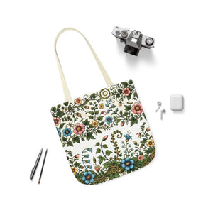 Pastel Floral Canvas Tote - Polyester Everyday Bag - Dipaliz - Bags