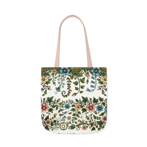 Pastel Floral Canvas Tote - Polyester Everyday Bag - Dipaliz - Bags