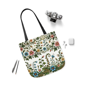 Pastel Floral Canvas Tote - Polyester Everyday Bag - Dipaliz - Bags