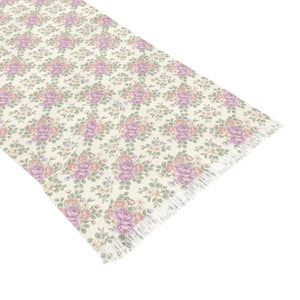 Floral Pastel Light Scarf - Pink Vintage Bouquet Pattern - Scarves & Shawls