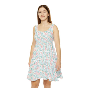 Floral Pastel Skater Dress – Coastal Summer - Dipaliz - Dresses