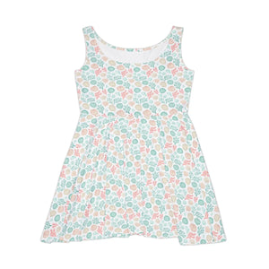 Floral Pastel Skater Dress – Coastal Summer - Dipaliz - Dresses