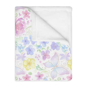 Two-sided Print Velveteen Microfiber Floral Blanket - Dipaliz - Blankets