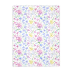 Two-sided Print Velveteen Microfiber Floral Blanket - Dipaliz - Blankets