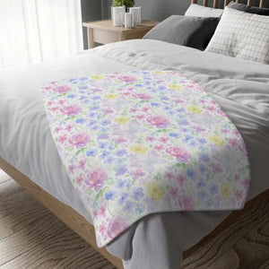 Two-sided Print Velveteen Microfiber Floral Blanket - Dipaliz - Blankets