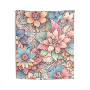 Floral Wall Tapestries – Durable Polyester - Dipaliz - Posters Prints & Visual Artwork