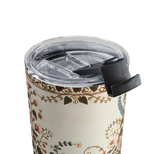 Floral Pattern 10oz Tumbler Stainless Steel - Dipaliz - Tumblers