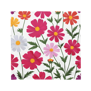 Pink Floral Print Bandana - Recycled Polyester - Dipaliz - Bandanas & Headties