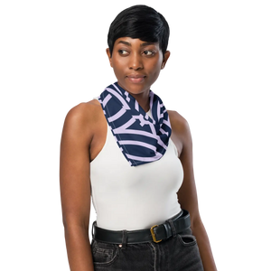 Geometric Dark Blue Bandana - Eco Friendly Recycled - Dipaliz - Bandanas & Headties