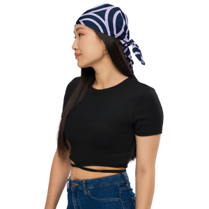 Geometric Dark Blue Bandana - Eco Friendly Recycled - Dipaliz - Bandanas & Headties