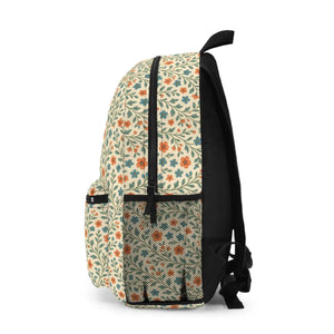 Eco Chic Floral Pattern Backpack - Pastel Petals - Dipaliz - Backpacks