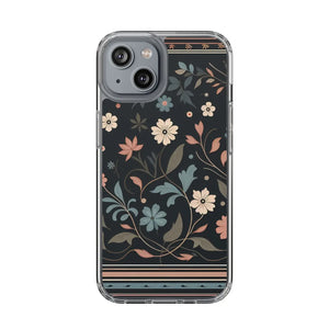 Vibrant Floral Pattern Clear Phone Case - Slim Protection - Dipaliz - Mobile Cases