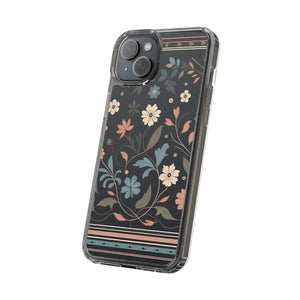 Vibrant Floral Pattern Clear Phone Case - Slim Protection - Dipaliz - Mobile Cases