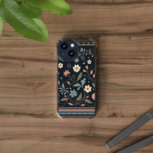 Vibrant Floral Pattern Clear Phone Case - Slim Protection - Dipaliz - Mobile Cases