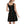 Floral Black Skater Dress – Stretchy Party Wear - Dipaliz - Dresses - Xs