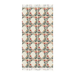 Boho Beach Blanket – Vibrant Floral Pattern - Dipaliz - Towels