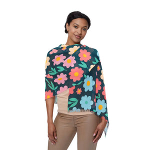 Vibrant Floral Pattern Scarf - Polyester Light - Dipaliz - Scarves & Shawls
