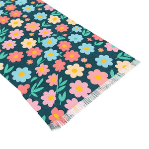 Floral Pattern Scarf - Vibrant Lightweight Style - Dipaliz - 27’’ × 73’’ - Scarves & Shawls