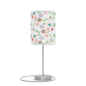 Floral Pattern Lamp on a Stand Steel Vibrant Energy Style Dipaliz - Lamps
