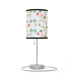 Floral Pattern Lamp on a Stand Steel Vibrant Energy Style Dipaliz - Lamps