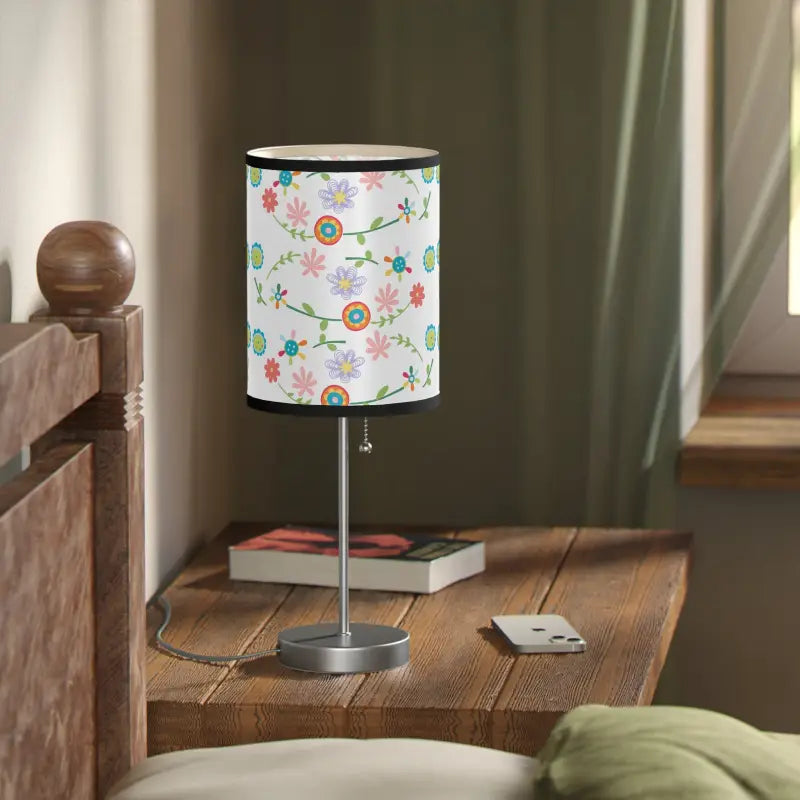 Chic Floral Pattern Steel Lamp to Light Up your Space - Home Decor