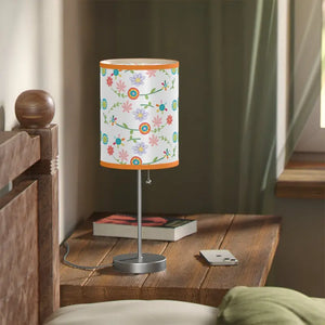 Floral Pattern Lamp on a Stand Steel Vibrant Energy Style Dipaliz - Lamps