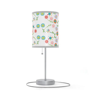 Floral Pattern Lamp on a Stand Steel Vibrant Energy Style Dipaliz - Lamps