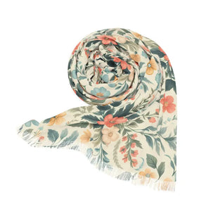 Floral Pattern Light Scarf - Vibrant Everyday Style - Dipaliz - 27’’ × 71’’ - Scarves & Shawls