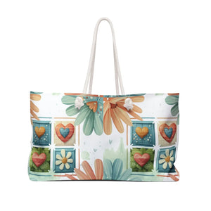 Floral Pattern Weekender Bag - Beach Tote - Dipaliz - Luggage & Bags