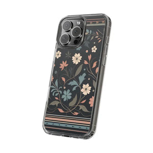 Floral Pattern Clear Case - Vibrant Bold Style Protection - Dipaliz - Mobile Phone Cases