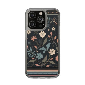 Floral Pattern Clear Case - Vibrant Bold Style Protection - Dipaliz - Iphone 14 Pro / Without Gift Packaging - Mobile