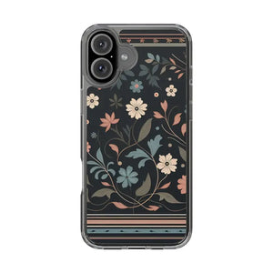 Floral Pattern Clear Case - Vibrant Bold Style Protection - Dipaliz - Iphone 16 Plus / Without Gift Packaging - Mobile