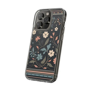 Floral Pattern Clear Case - Vibrant Bold Style Protection - Dipaliz - Mobile Phone Cases