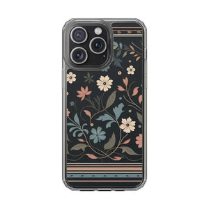 Floral Pattern Clear Case - Vibrant Bold Style Protection - Dipaliz - Iphone 15 Pro Max / Without Gift Packaging