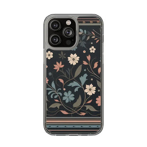 Floral Pattern Clear Case - Vibrant Bold Style Protection - Dipaliz - Iphone 14 Pro Max / Without Gift Packaging