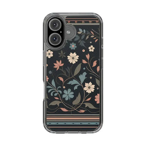 Floral Pattern Clear Case - Vibrant Bold Style Protection - Dipaliz - Iphone 16 / Without Gift Packaging - Mobile Phone