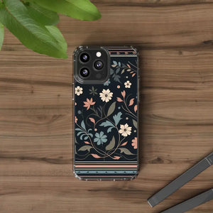 Floral Pattern Clear Case - Vibrant Bold Style Protection - Dipaliz - Mobile Phone Cases