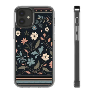 Floral Pattern Clear Case - Vibrant Bold Style Protection - Dipaliz - Iphone 12 Mini / Without Gift Packaging - Mobile