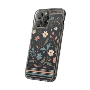 Floral Pattern Clear Case - Vibrant Bold Style Protection - Dipaliz - Mobile Phone Cases